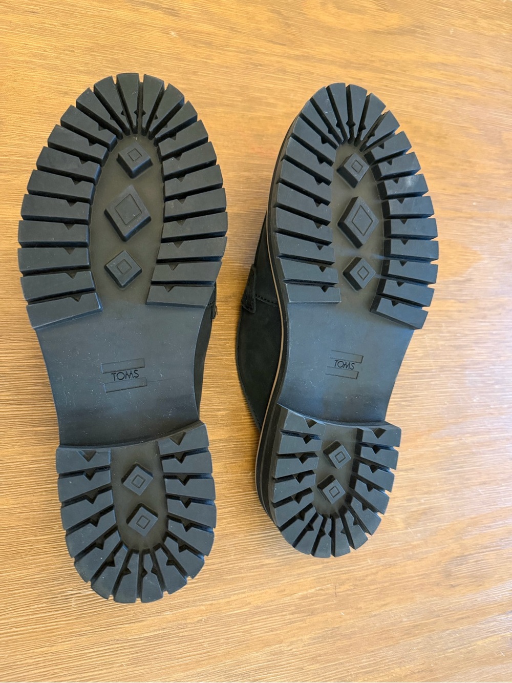 Toms Black Suede Mule Loafers with Tan Trim NWOT - Picture 3 of 4